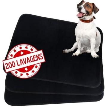 Imagem de Kit com 3 Tapetes Adestradores Inteligente de Alta Absorção 70x50 Pret