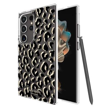 Imagem de Capa Kate Spade New York Samsung Galaxy S24 Ultra, compatível com carregamento sem fio - City Leopard preto
