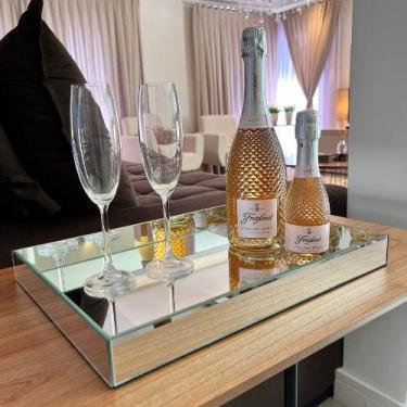 Imagem de Bandeja espelhada decorativa homedecor para bebidas - Telis Ferragens