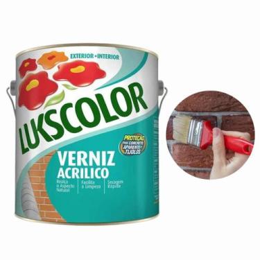 Imagem de Verniz Acrílico Premium Plus Base Água Tijolo 3,6l Lukscolor, Incolor