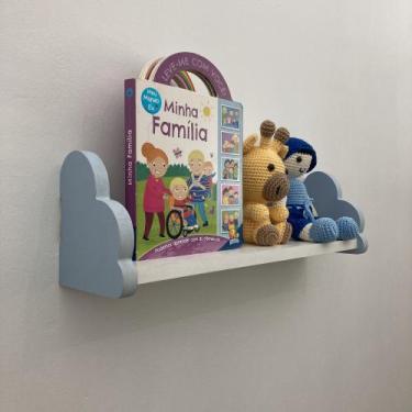 Imagem de Prateleira nuvem colorida quarto decoração infantil 45cm - Souvenir De