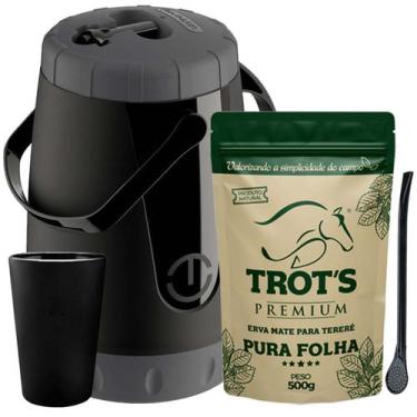 Imagem de Kit Tereré Trot's Garrafa Cuia Bomba E Erva Pura Folha