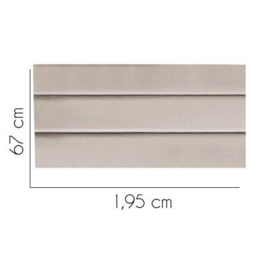 Imagem de Painel Estofada Turim 195 cm King Size Quarto para Cama Box Tecido Sin