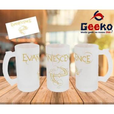 Imagem de Caneca de Chopp Evanescence Rock Geeko, Jateada, 500ml