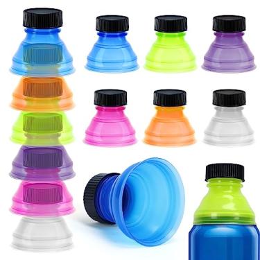 Imagem de Pacote com 12 capas de lata, tampas reutilizáveis para garrafas de refrigerante com bebidas energéticas, seltzer de suco, piquenique na praia, acessórios de festa