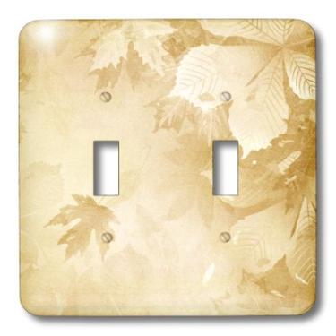 Imagem de 3dRose lsp_215470_2 Lindo bege claro sobreposição de saia em um fundo marrom macio aquarela interruptor duplo, multicolorido