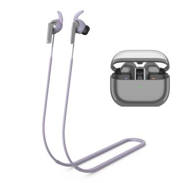 Imagem de WADVCU Pulseira de silicone macio para Galaxy Buds 3 Pro, design especial antiderrapante, esportivo, antiperda, acessórios de cordão, compatível apenas com Samsung Galaxy Buds 3 Pro, cabo de pescoço