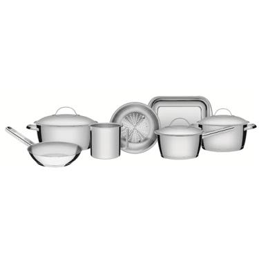 Imagem de Jogo de Panelas com Fundo Triplo 7 Peça Tramontina Inox