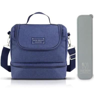 Imagem de Bolsa Térmica Lancheira Necessaire Concept Marmita Lanches Bebidas 2 C