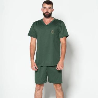 Imagem de Pijama Masculino Liso Curto Short e Camisa Verão - Bella Fiore Modas, 