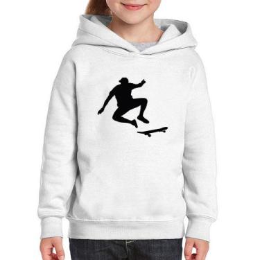 Imagem de Moletom Infantil Skatista Manobra - Foca na Moda, Branco, 6