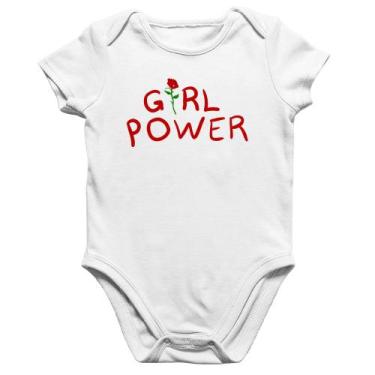 Imagem de Body Bebê Algodão Girl Power - Foca na Moda, Branco, G