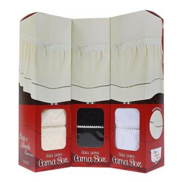 Imagem de Saia Box Casal Padrão 1,88 x 1,38 x 0,35 Elastificada - Cor palha - pi