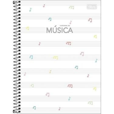 Imagem de Caderno de Música Grande Espiral Universitário Capa Dura 80 Folhas Til