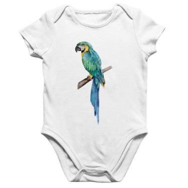 Imagem de Body Bebê Algodão Arara Azul - Foca na Moda, Branco, G