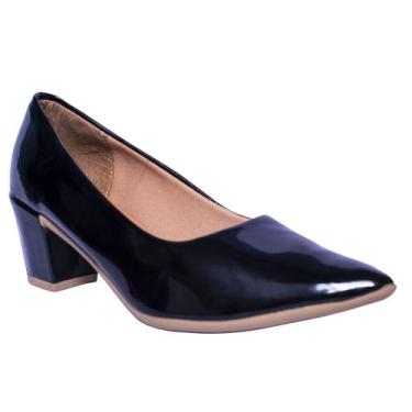 Imagem de Sapato Scarpin Feminino Salto Baixo Confortável Bico Fino - Eulalya Of