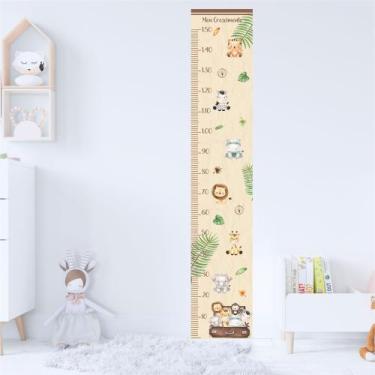 Imagem de Régua de Crescimento Adesivo Marrom Infantil - Cg Mimo Kids