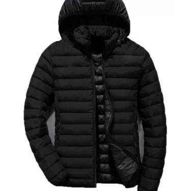 Imagem de Jaqueta masculina inverno corta vento acolchoada nylon frio-Krayane - 