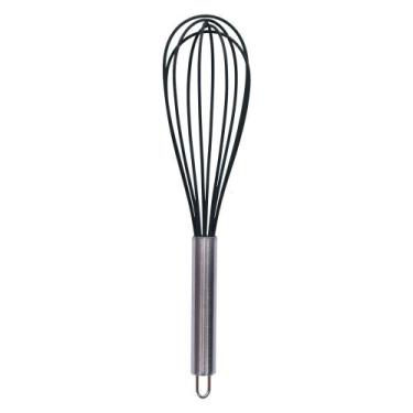 Imagem de Batedor De Ovos e Massas Fouet Manual Inox e Silicone 29,5cm - DAP