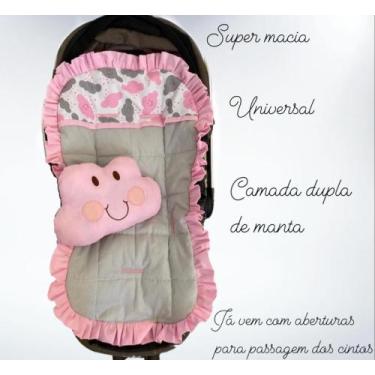 Imagem de Capas de bebê conforto Nuvem Rosa - Doce sonho
