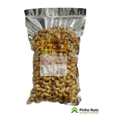 Imagem de Castanha de caju w1 torrada com sal 01 kg. - pinho nuts