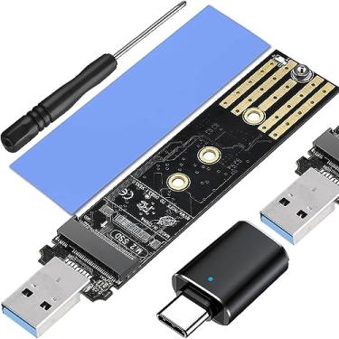 Imagem de DKARDU Adaptador M.2 para USB NVMe SSD para USB 3.1 Gen2 10Gbps PCI-E leitor conversor chave M e chave B+M para disco rígido SSD 2280 2242 2260 2230, peças de reposição para gabinete SSD NVMe