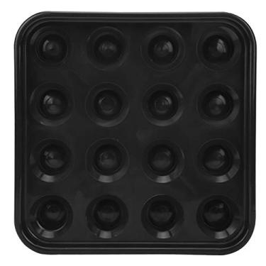 Imagem de Bandeja de Suporte para Armazenamento de Bola de Bilhar, 16 Buracos, Bola de Sinuca, Acessórios de Suprimentos para Bilhar (Preto)