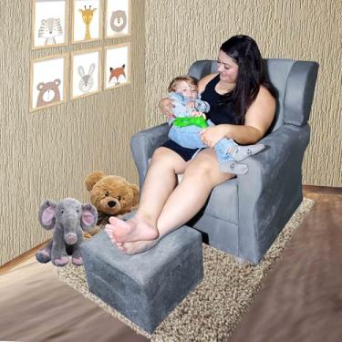 Imagem de Poltrona de Amamentar Sala Quarto Escritorio Stella Grafitte