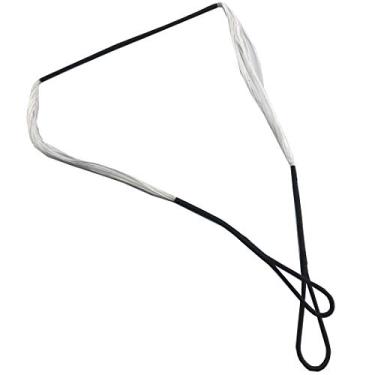 Imagem de Z&S Corda de arco de 67,3 cm com tampas de extremidade para besta CRS-004C 79,3 kg fio de fibra de poliéster (preto e branco)