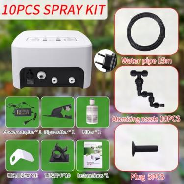 Imagem de Daconovo Sistema de rega automática Planta Waterer Indoor DIY Kit de sistema de irrigação por gotejamento para 50 vasos de plantas com APP Controle Remoto Temporizador programável Distribuição precisa