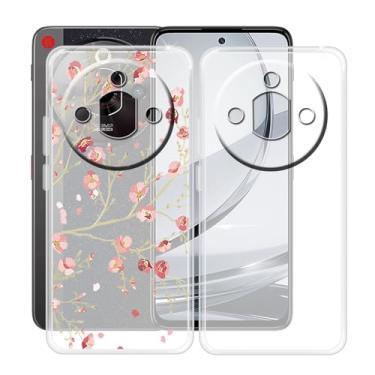 Imagem de YQINHHME Capa de celular para Nubia Focus Pro 5G (6,7 polegadas), pacote com 2 capas de silicone ultrafino, [anti-amarelamento X à prova de choque] Capa transparente de TPU macio para Nubia Focus Pro