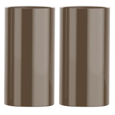 Imagem de 2 Vasos Fibra De Vidro Milão M Tipo Vietnamita Cilindro 70cm Cores (Bronze)
