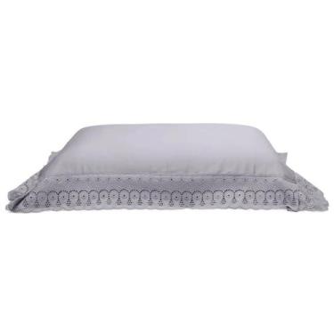 Imagem de Fronha Buettner Cristal Renda Renascença Percal 300 Fios 50x70cm, PRAT