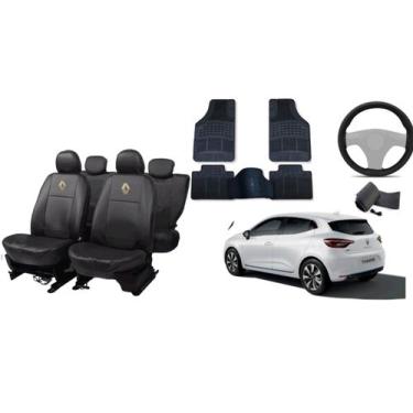 Imagem de Kit de Capas para Carro Clio 18-23 + Tapete + Capa de Volante Resisten