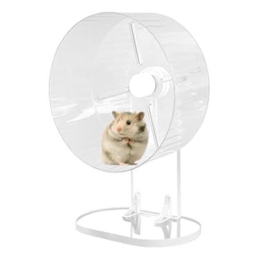 Imagem de Roda de hamster, roda silenciosa do hamster | Brinquedos de roda giratória de animais - Acrílico Silent Pets Exercício Spinner Acessórios para hamster anão sírio