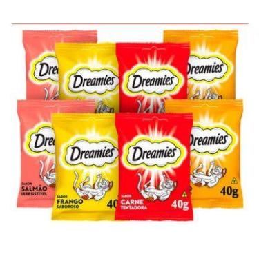 Imagem de Petisco Dreamies  Sabores CARNE - FRANGO - QUEIJO - PASTELZINHO Gatos 