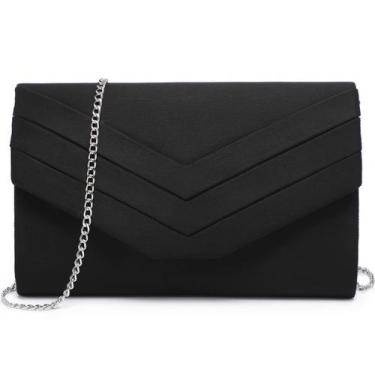 Imagem de Bolsa de noite feminina Dasein Formal Party Clutch Wedding Black