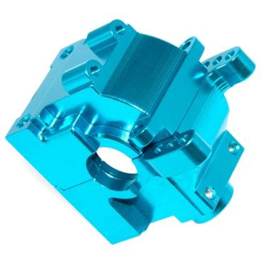 Imagem de LJXSZ Center Gear Box Compatible with JLB Racing Cheetah Part 1/10 11101 21101 J3 Speed Brushless Rc Car Upgrade Aluminum Alloy Gearbox Case Differential Housing(Blue)