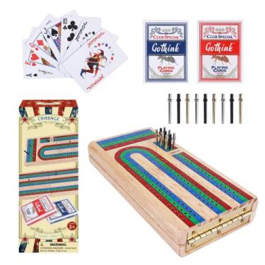 Imagem de Conjunto de jogos de tabuleiro Cribbage GOTHINK com armazenamento de 9