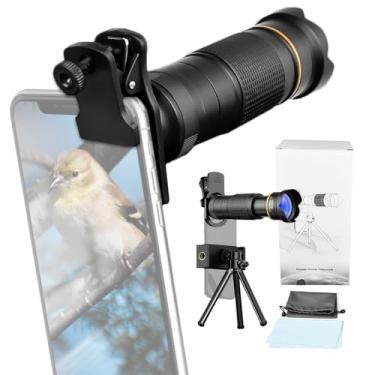 Imagem de Andoer Kit de lentes teleobjetivas 36X com mini tripé, clipe de telefone, suporte, bolsa de lentes, pano de limpeza para caminhadas, acampamento, observação da vida selvagem, lua, esportes, jogos,
