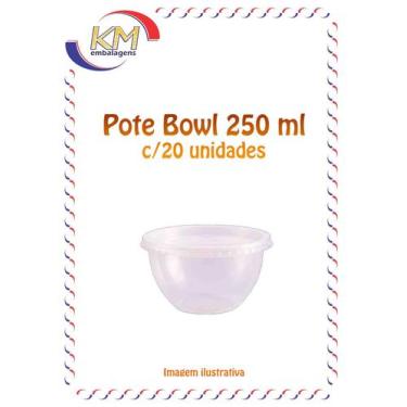 Imagem de Pote Bowl 250ml c/20 unidades - tigela, sobremesa, doces, delivery (15