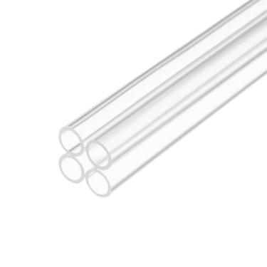Imagem de Rebower Tubo rígido de plástico transparente de 35.6 cm 6 mm x 8 mm (1/10.2 cm x 5/40.6 cm) Tubo de policarbonato redondo, [para encanamento, hidráulica, aquário, bricolage] - 4 peças