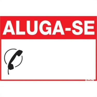 Imagem de Placa Sinalizacao Pvc 20X30 ''Aluga-Se'' 250Cm - SINALIZE