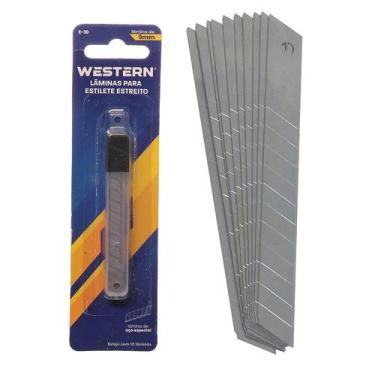 Imagem de Lâmina para Estilete Profissional 9mm Kit Com 10 Peças - WESTERN