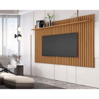 Imagem de Painel Para TV Até 75 Polegadas Ripado Verdadeiro Classic 1.8x1.35 Nature - Giga Móveis