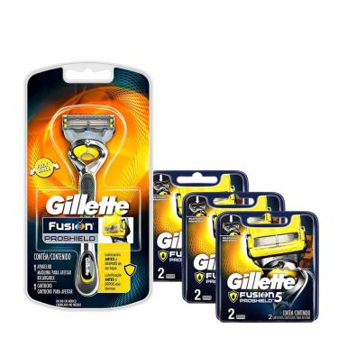 Imagem de Kit Gillette Fusion Proshield Aparelho + 6 Cargas