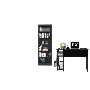Imagem de Jogo De Escritório Mesa Com Livreiro Plus Móveis Leartam