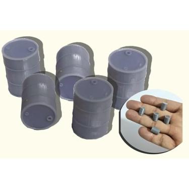 Imagem de 5x Miniatura Barril Tambor - Escala 1:87 ferromodelismo 5 Pçs - Dioramas 1/87