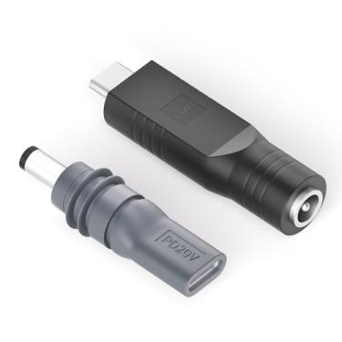 Imagem de Gunovy Cabo Adaptador De Alimentação Dc Starlink Mini, Pacote Com 2 Fêmeas Dc Para Usb C Macho Para Starlink Mini, Entrada De 20 V, Tipo C Para Dc, Conversor De 5,5 X 2,1 Mm Para Cabo De Alimentação