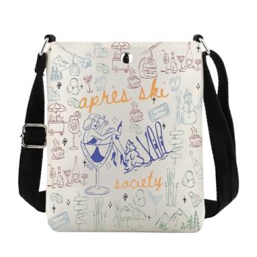 Imagem de TIIMG Bolsa tiracolo para presente de esqui para amantes de esportes de inverno, presente Queen, Ski Society Cb